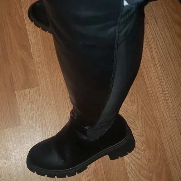 NWOT black over knee boots womens size 9 , fashion - Picture 2 of 8